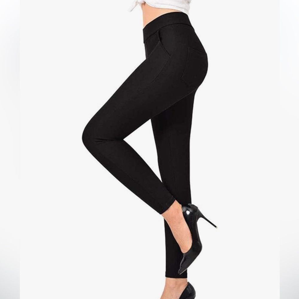 Ginasy Dress Pants Business Casual Stretch Dressy Leggings Trousers with Pockets